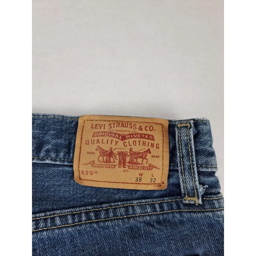 Vintage Levis 529 Low Rise Straight Leg‎ 38x32 ACT 39 Jeans 2002 Y2K Made in USA